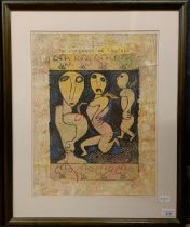 J W Anderson, The Three and A Half Graces, limited edition print, 3/10, signed in pencil, 53 x 23