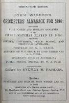 A Wisden Cricketers' Almanack, 1896 Provenance:  From the Harry Brewer Cricket Memorabilia