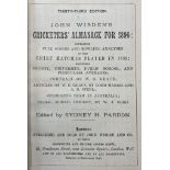 A Wisden Cricketers' Almanack, 1896 Provenance:  From the Harry Brewer Cricket Memorabilia