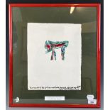 Luke Rothman, abstract, inscribed to Bob and Betty Maxwell, signed and dated 1988, 32 x 24 cm