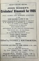 A Wisden Cricketers' Almanack, 1935 Provenance:  From the Harry Brewer Cricket Memorabilia