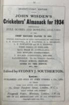 A Wisden Cricketers' Almanack, 1934 Provenance:  From the Harry Brewer Cricket Memorabilia