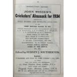 A Wisden Cricketers' Almanack, 1934 Provenance:  From the Harry Brewer Cricket Memorabilia