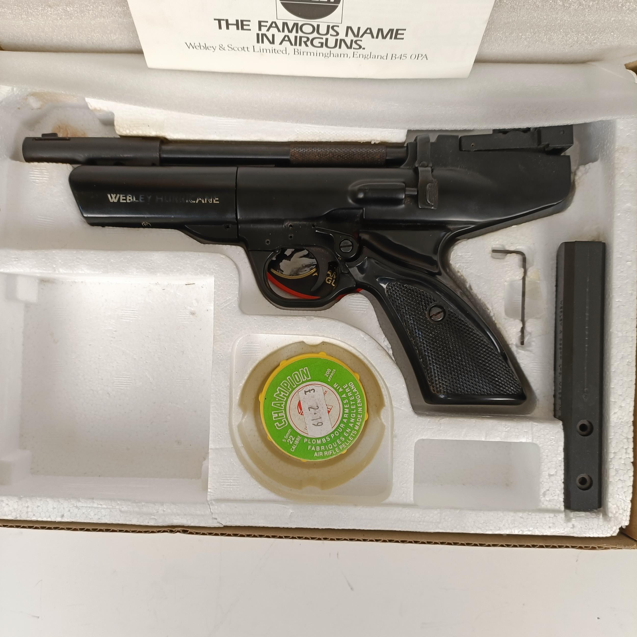 A Webley Hurricane air pistol, boxed - Image 2 of 12