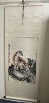 A Chinese scroll picture, of a Tiger