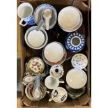 Assorted Chinese and Japanese ceramics (box)