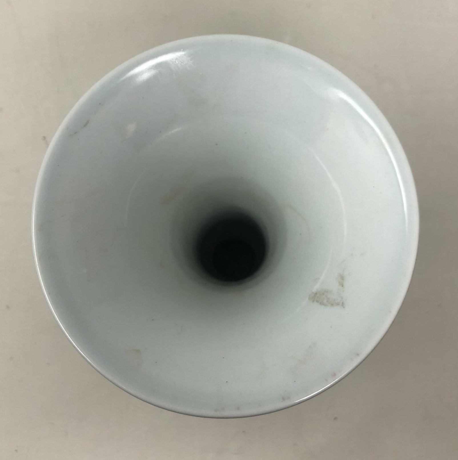 A Chinese sang-de-boeuf trumpet vase, six character mark to base, 20 cm high No visible chips cracks - Image 2 of 3