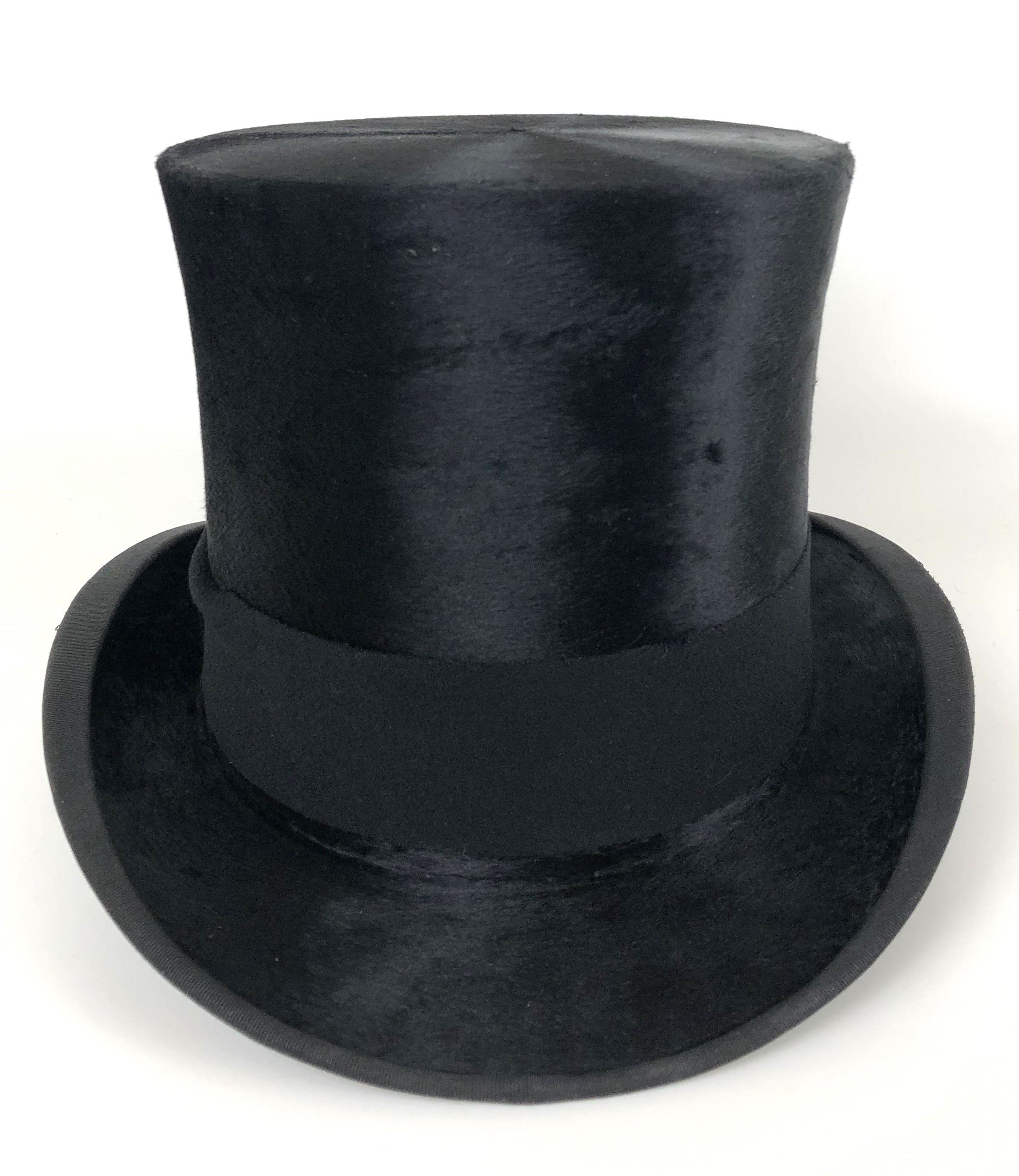 An A J White Hatter & Cap Maker, 74 & 63 Jermyn Street, silk top hat, in a Debenham & Freebody hat - Image 2 of 5
