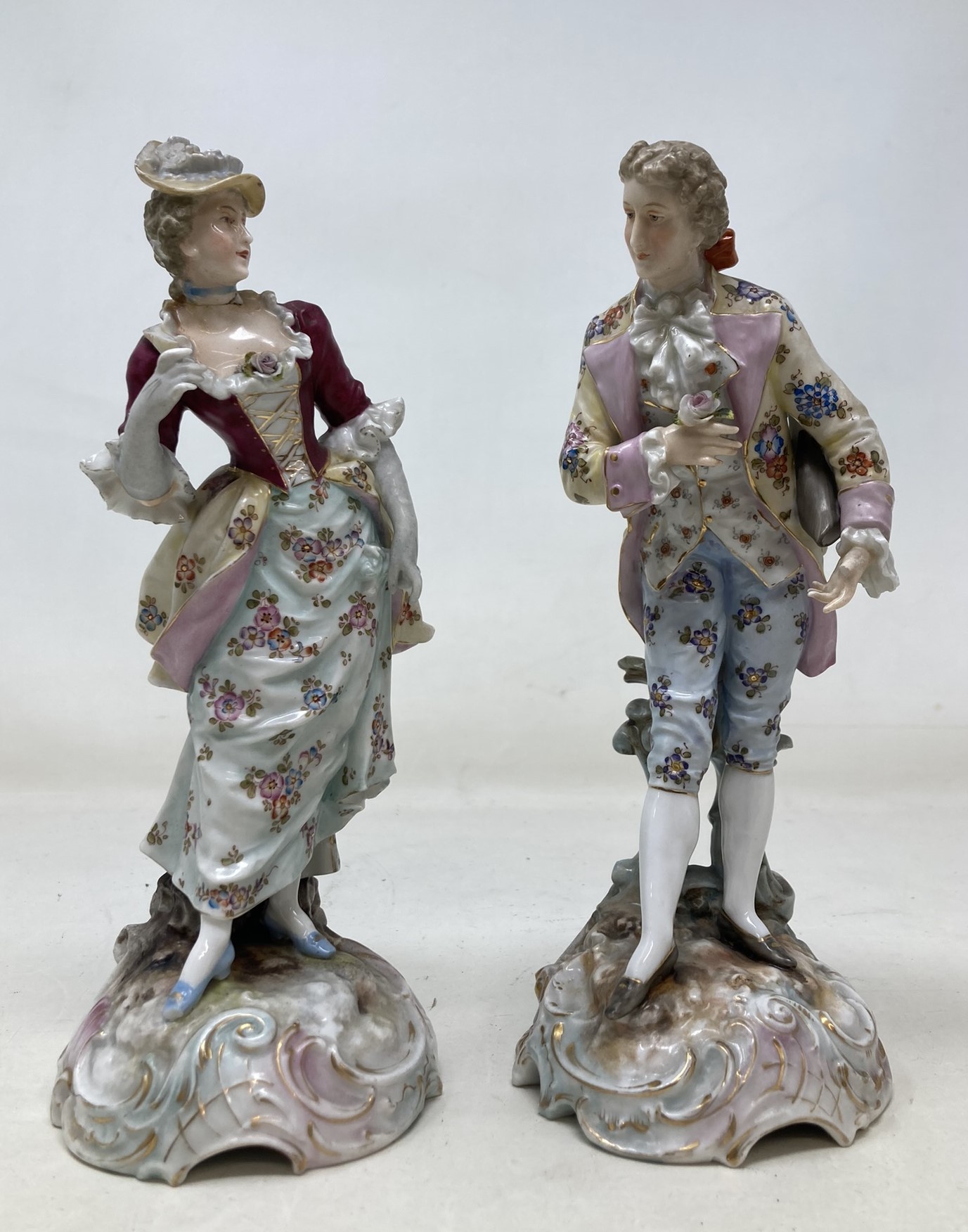 A Lladro figure of a girl with a puppy, another, a pair of Dresden figures, and assorted other - Image 2 of 3