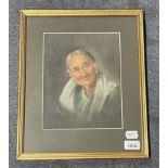Continental school, portrait of a lady, pastel, 25 x 19 cm, and its pair of an old man (2)