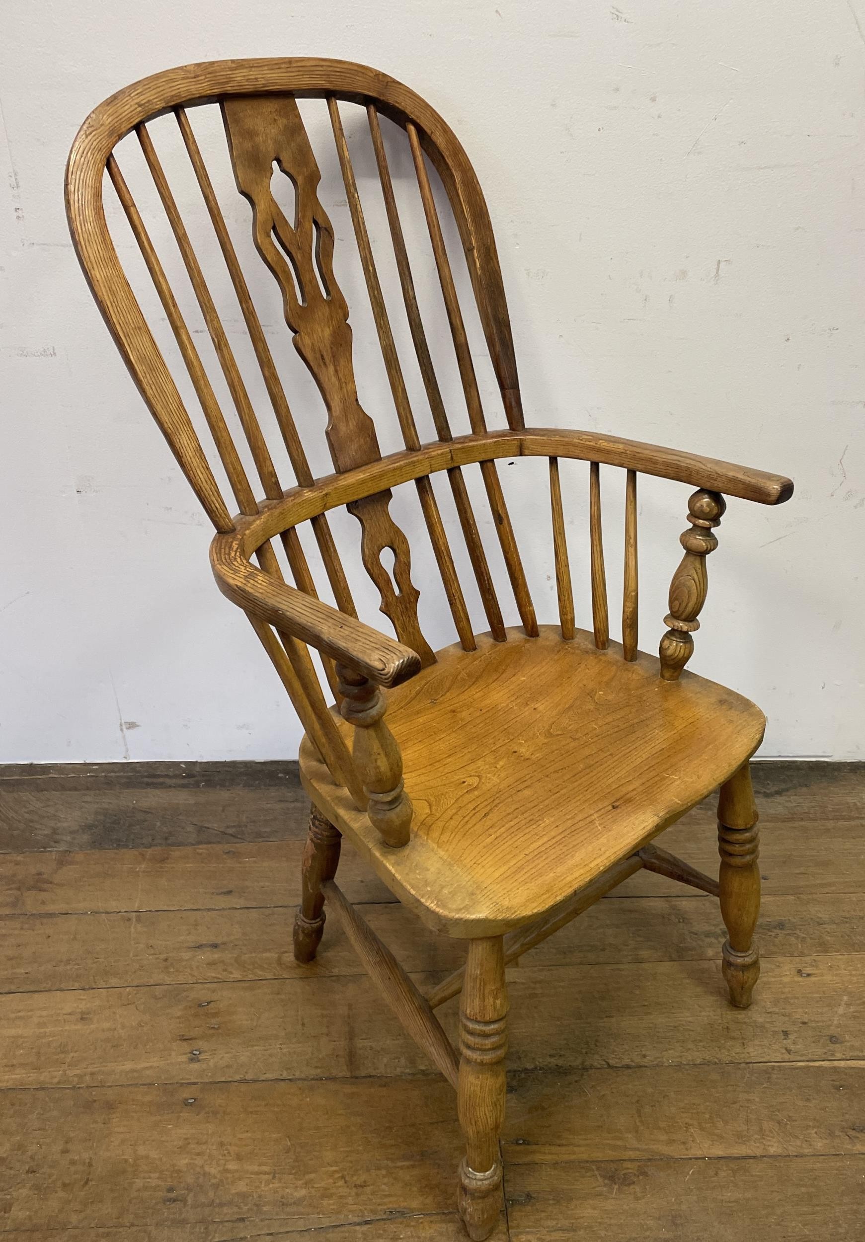 A button back nursing chair, two mahogany armchairs, and a Windsor chair - Image 2 of 2