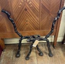 A pair of Victorian branch form bench ends