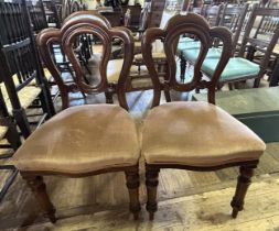 A set of four mahogany dining chairs, with padded seats (4)