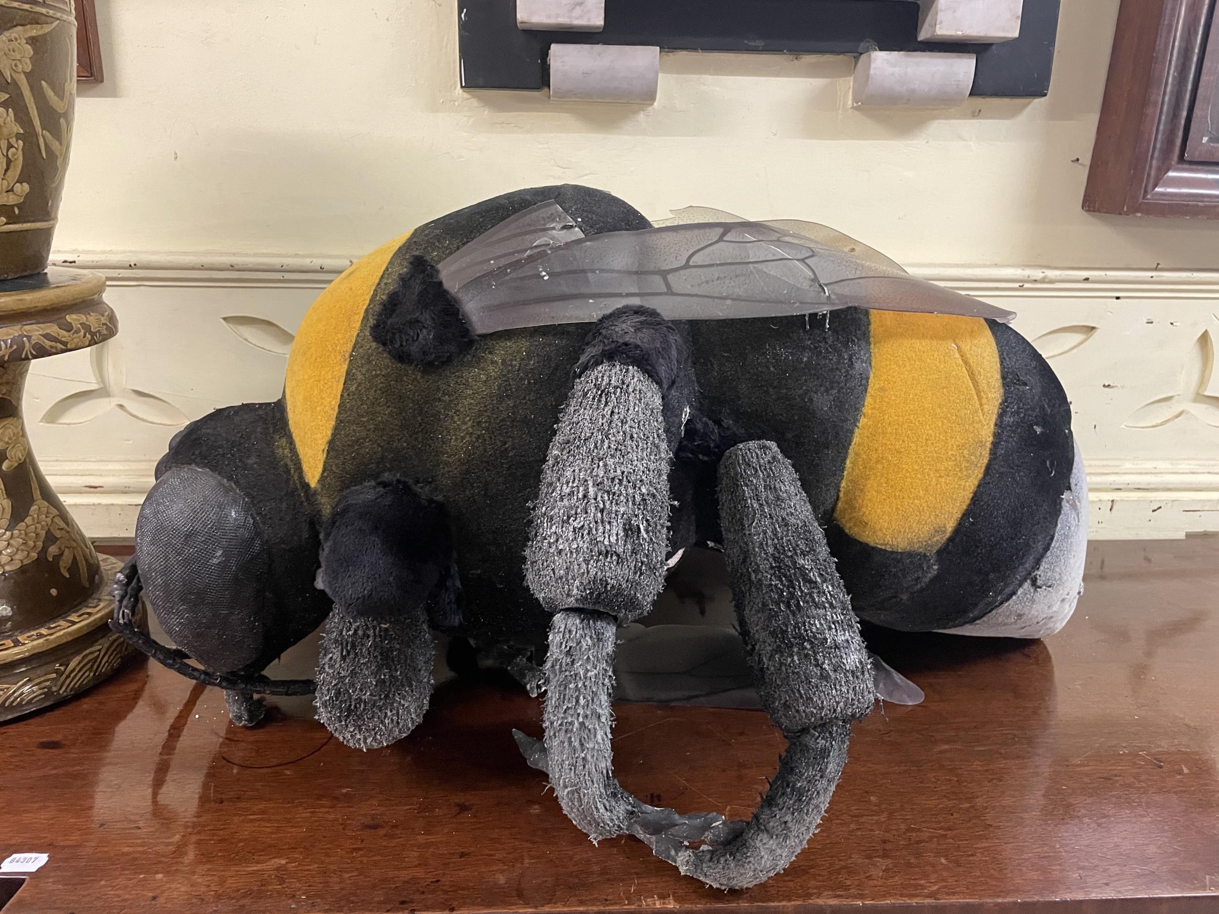 A film prop bumble bee, 104 cm wide