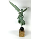 **Withdrawn** A 19th century Grand Tour statue, on a polished marble base, signed, 65 cm high