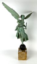 **Withdrawn** A 19th century Grand Tour statue, on a polished marble base, signed, 65 cm high