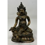 A gilt bronze Buddha, 15 cm high