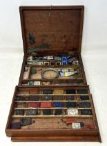 An early 20th century watercolour box, and another (2)
