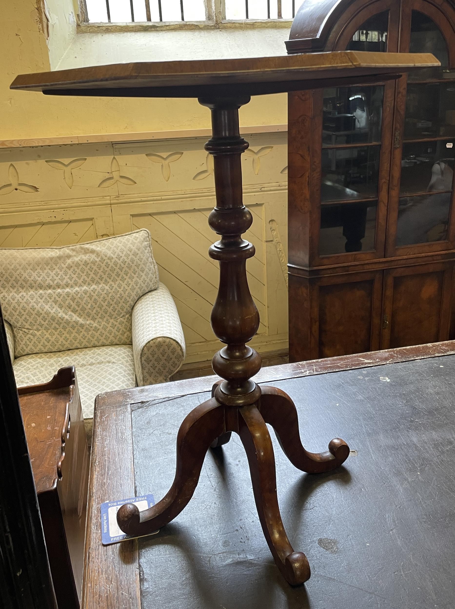 A copper and brass coal bucket, with lions head handles, 45 cm diameter, an oak table and a wine