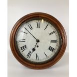 A wall clock, in a mahogany case, 40 cm diameter