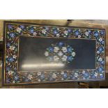 An Italian pietra-dura marble top table, the top 120 x 66 cm