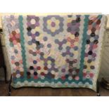 A vintage patchwork quilt, and another (2)
