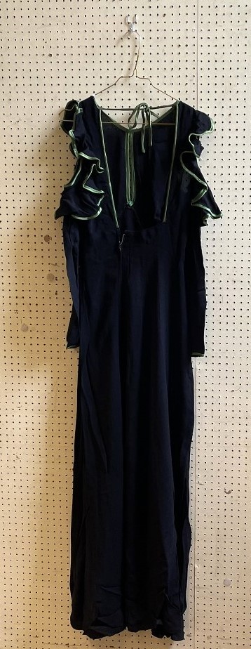 An Ossie Clark for Radley black moss crepe evening dress - Image 2 of 4