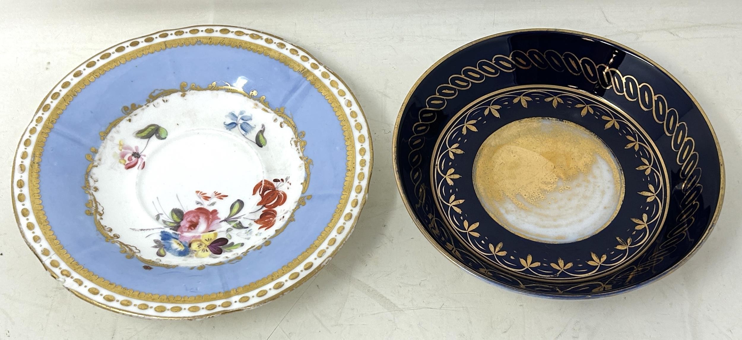 A Vienna style cabinet cup and saucer, and a cabinet cup and saucer (2) - Image 3 of 5