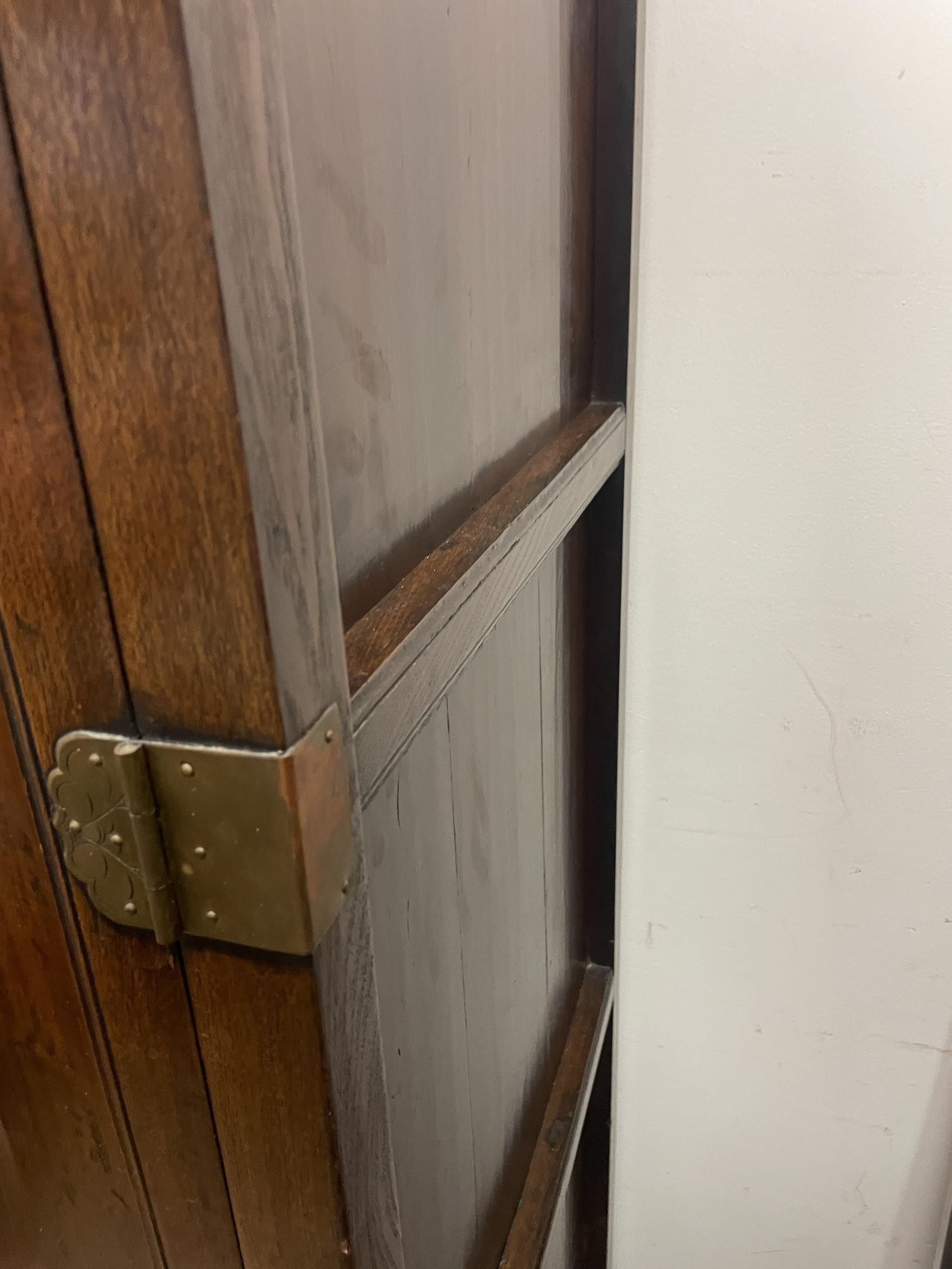 A Japanese elm and metal bound cabinet, having two cupboard doors above two further cupboard doors - Image 4 of 4