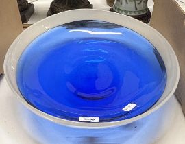 A Murano glass bowl, of elpitical form, 46 cm diameter