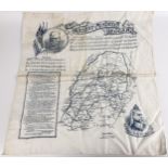 A Victorian novelty handkerchief The Absent Minded Beggar, 44 x 46 cm