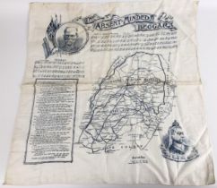 A Victorian novelty handkerchief The Absent Minded Beggar, 44 x 46 cm