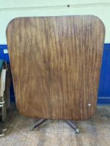 A mahogany rectangular breakfast table, the top 147 x 118 cm