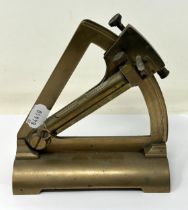 A brass inclinometer, by A G Thornton Ltd, Manchester