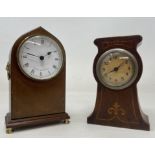 A clock, another, and assorted items (box)