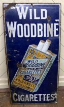 An enamel sign, Wild Woodbine Cigarettes, 95 x 46 cm