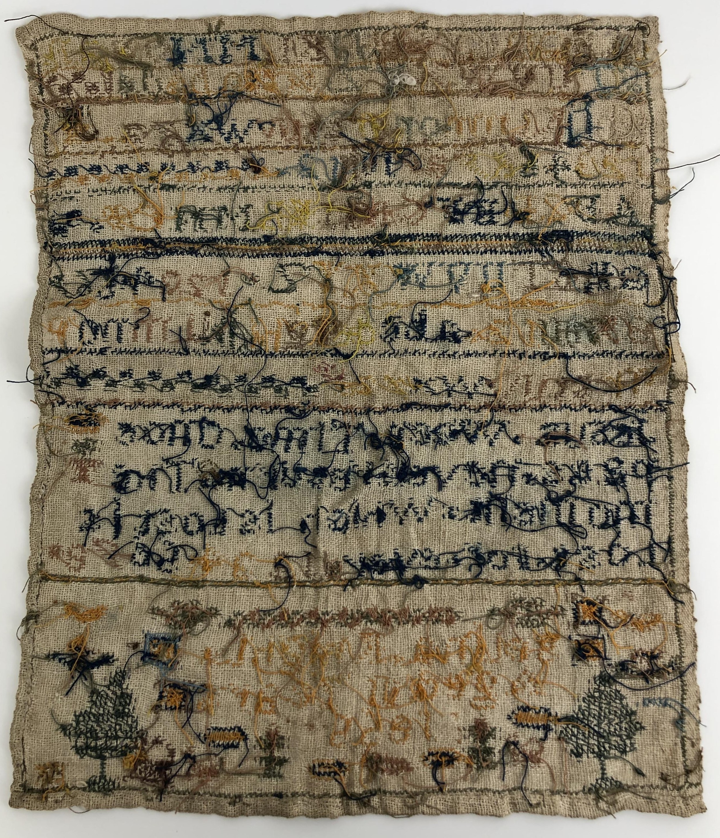 A 19th century sampler, Selina Knight, aged 10, dated 1855, 40 x 33 cm - Bild 2 aus 2