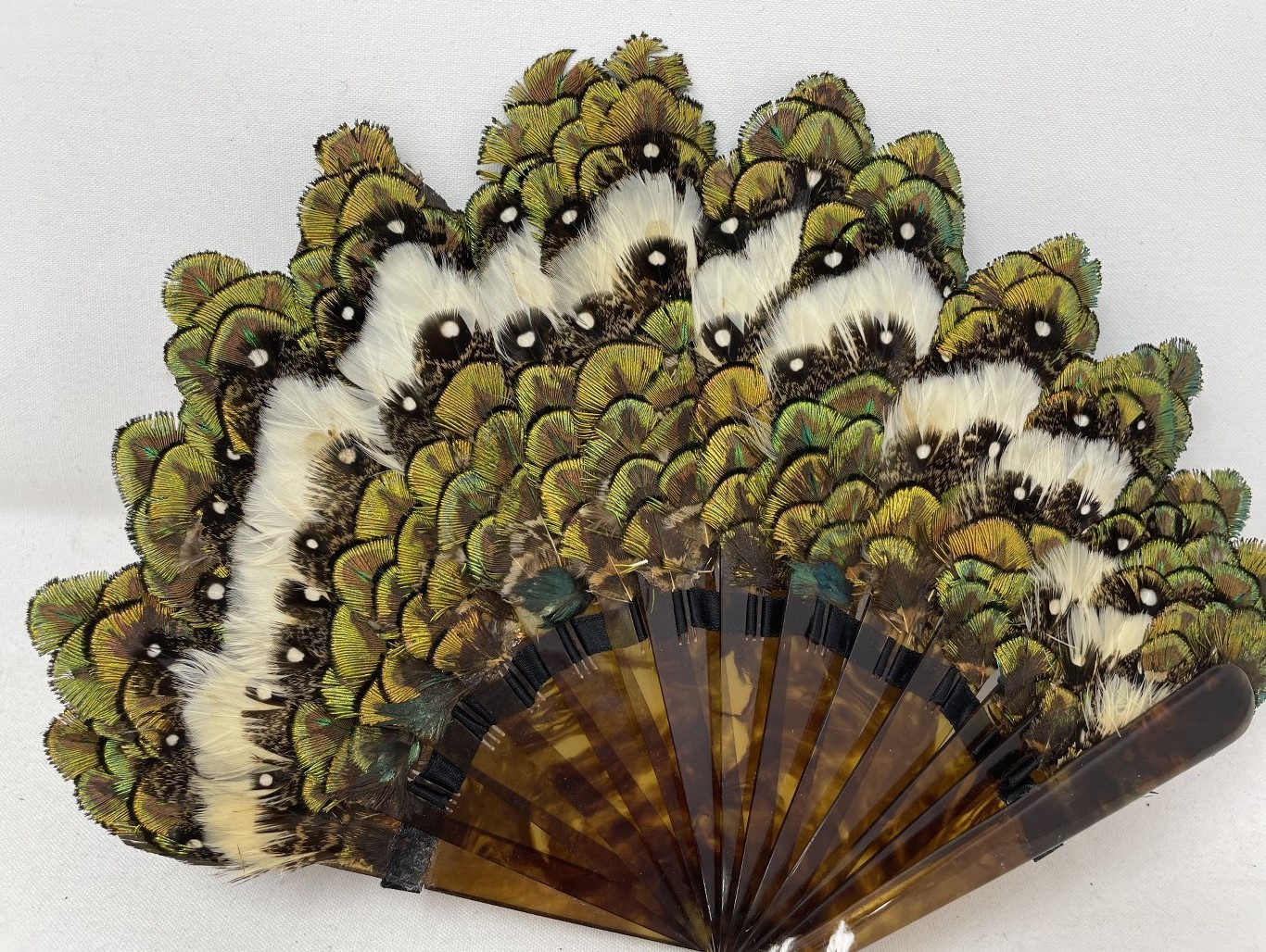 A fancy feather fan, 16 cm - Image 2 of 5