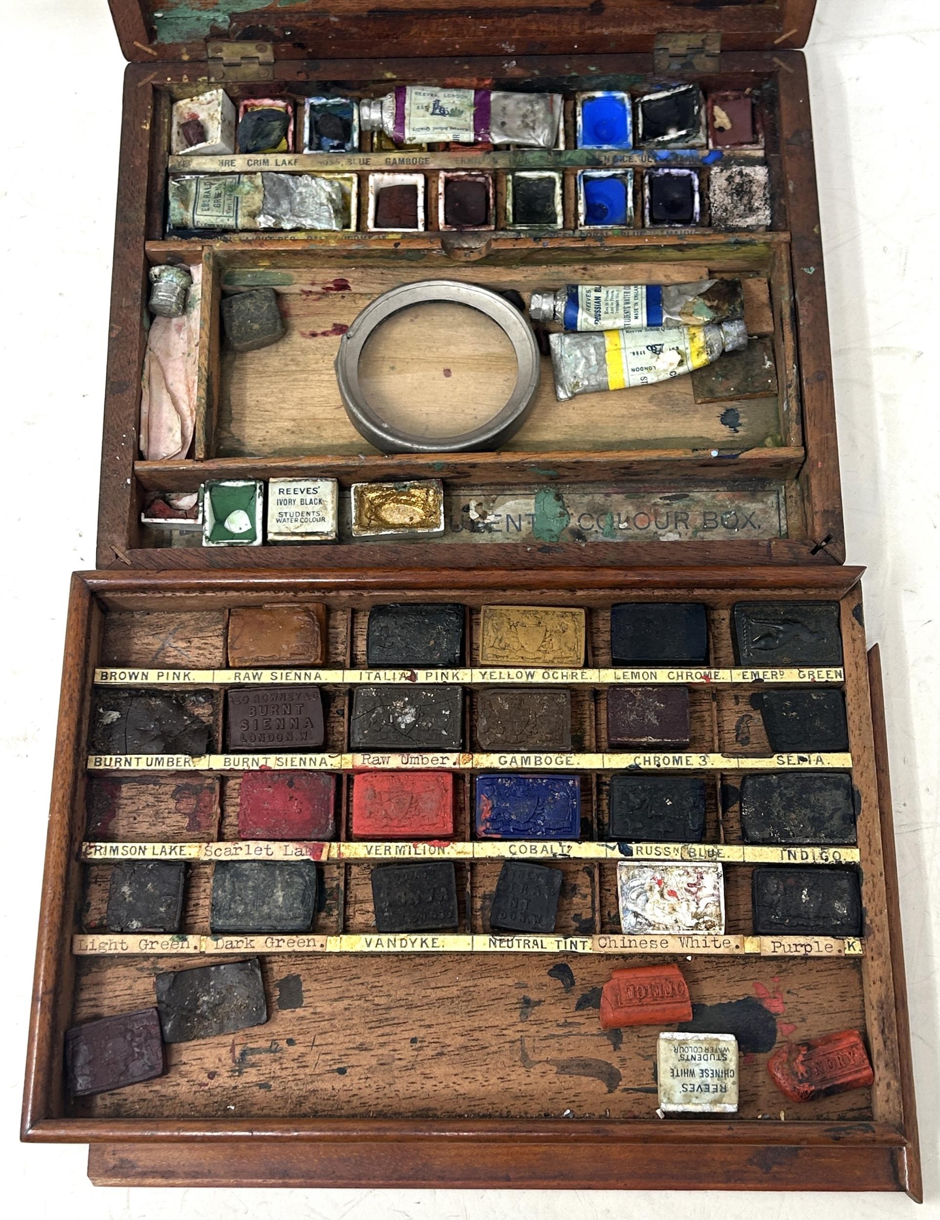 An early 20th century watercolour box, and another (2) - Image 2 of 3