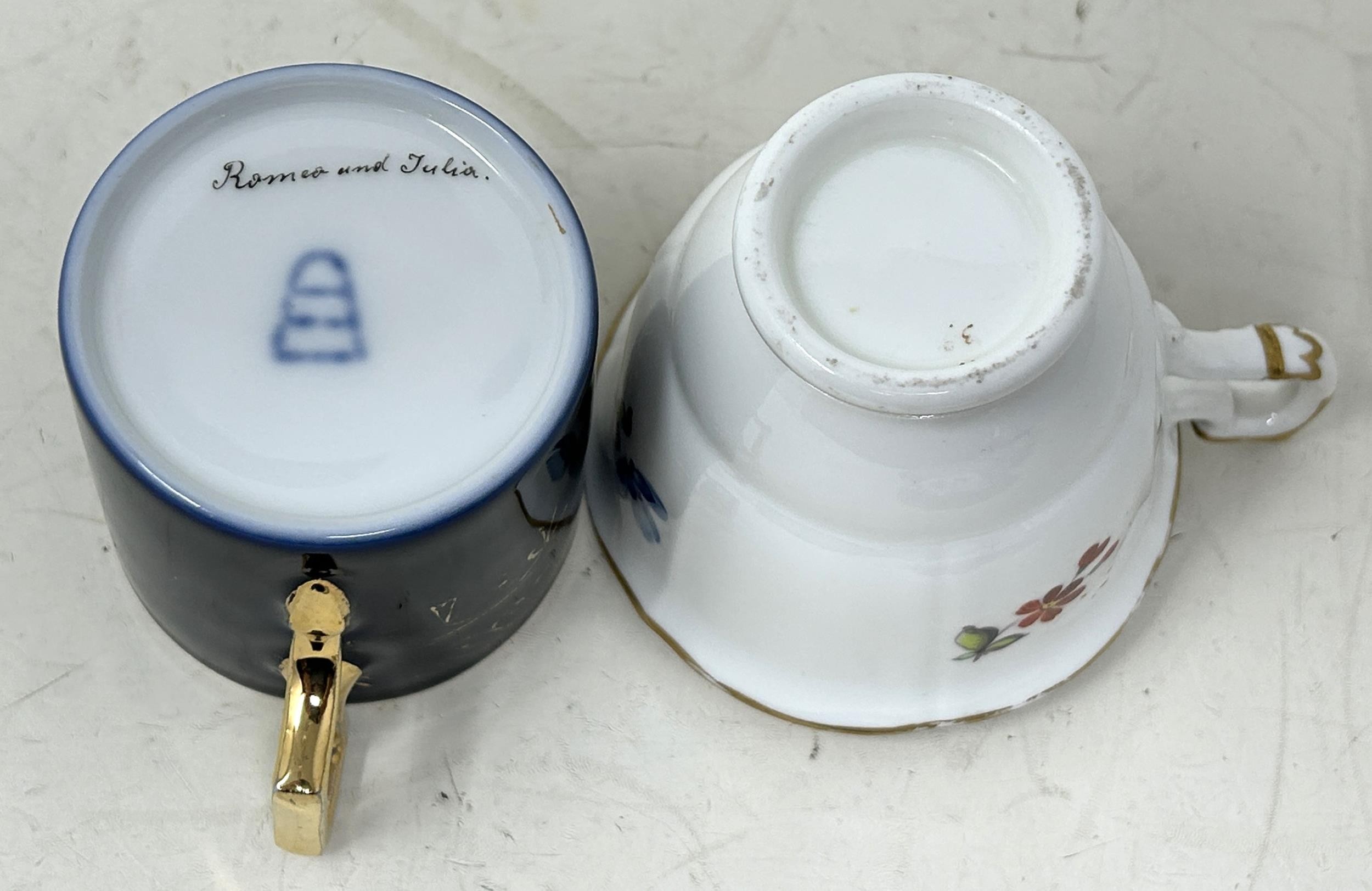 A Vienna style cabinet cup and saucer, and a cabinet cup and saucer (2) - Image 4 of 5