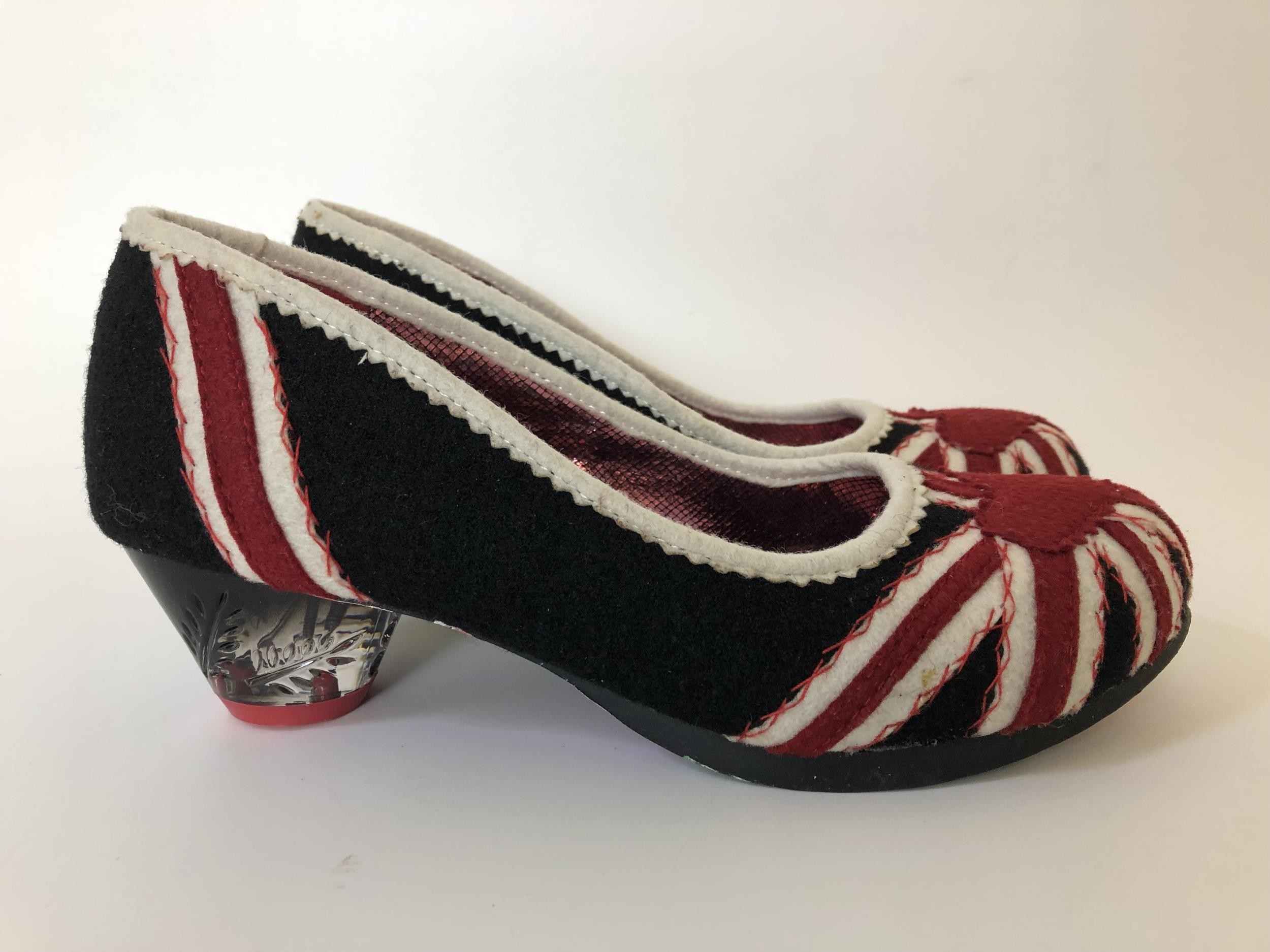 A pair of ladies Poetic Licence of London limited edition ladies Please Me shoes, decorated Union - Image 2 of 4