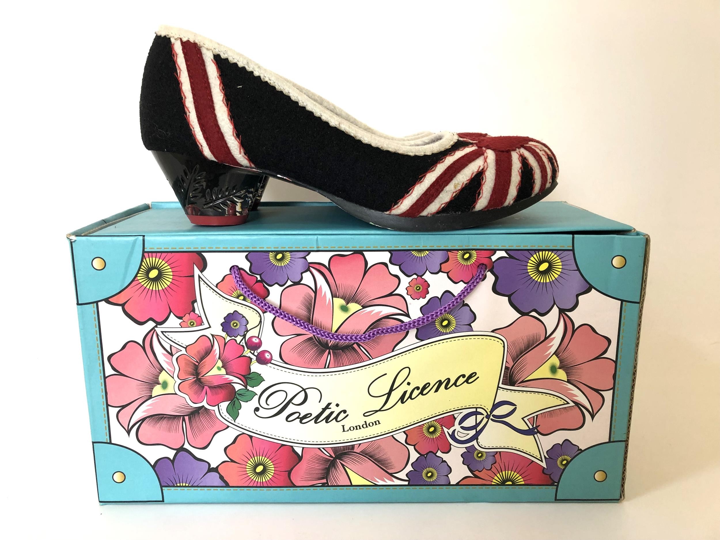 A pair of ladies Poetic Licence of London limited edition ladies Please Me shoes, decorated Union - Image 4 of 4