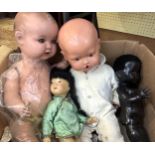 Assorted toys and dolls (box)