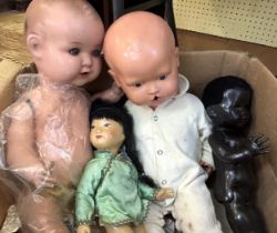 Assorted toys and dolls (box)