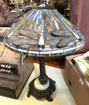 A Tiffany style lamp, 42 cm diameter