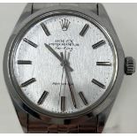 A gentleman's stainless steel Rolex Oyster Perpetual Air-King Precision wristwatch, with extra links