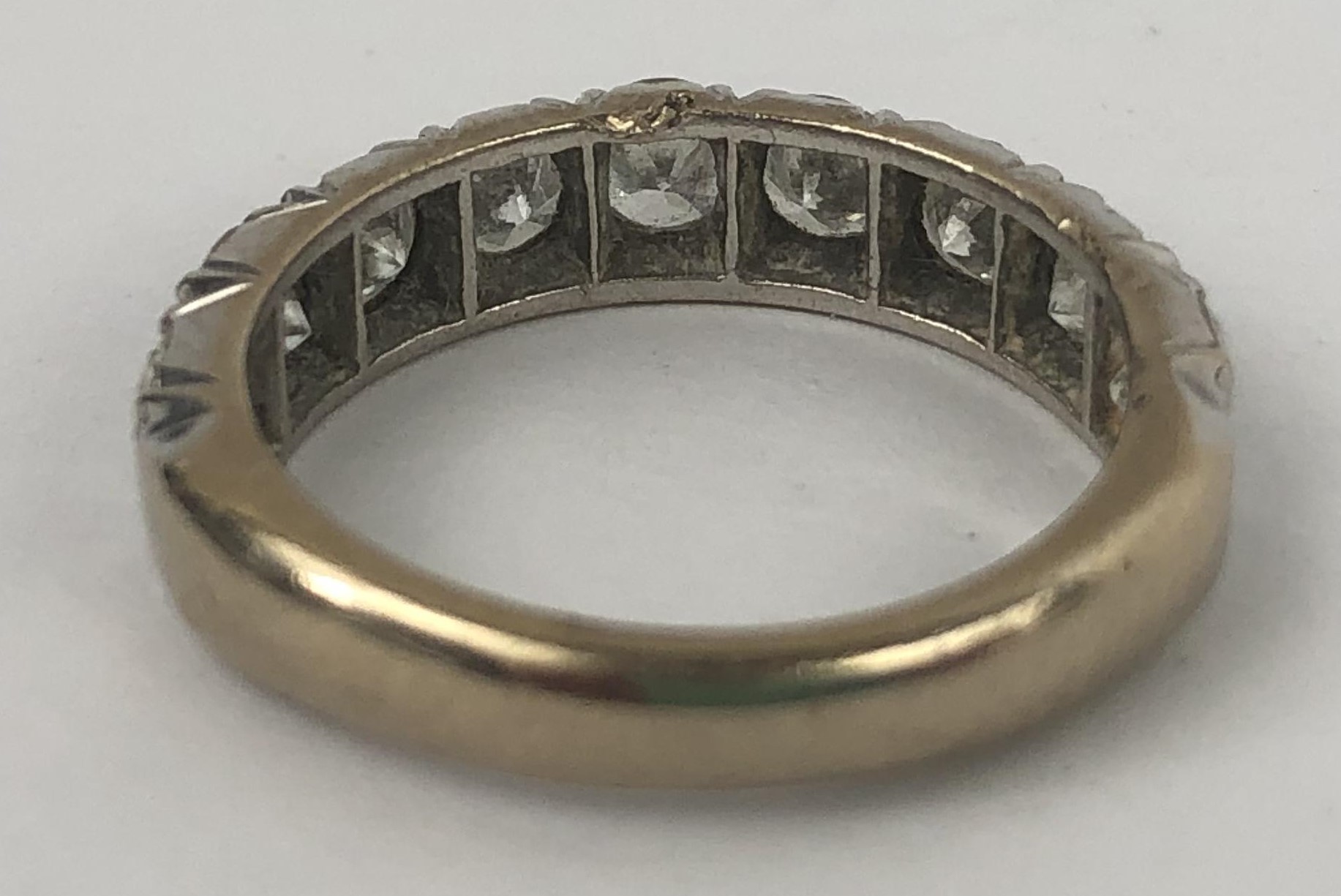 An 18ct white gold and diamond half eternity ring, ring size M - Image 4 of 5