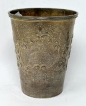 A Victorian silver beaker, London 1871, 3.9 ozt