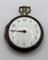 An early 19th century silver pair cased pocket watch, James Thornton, London, No 42874
