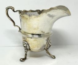 An Edward VII silver cream jug, Birmingham 1909, 3.5 ozt